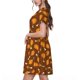 thumbnail image 2 of Easygdp Chicken Legs 1 para Vestido Transpirable de Mujer, Vestido Suelto de Manga Corta con Pliegues y Bolsillos para el Verano, 2 of 6