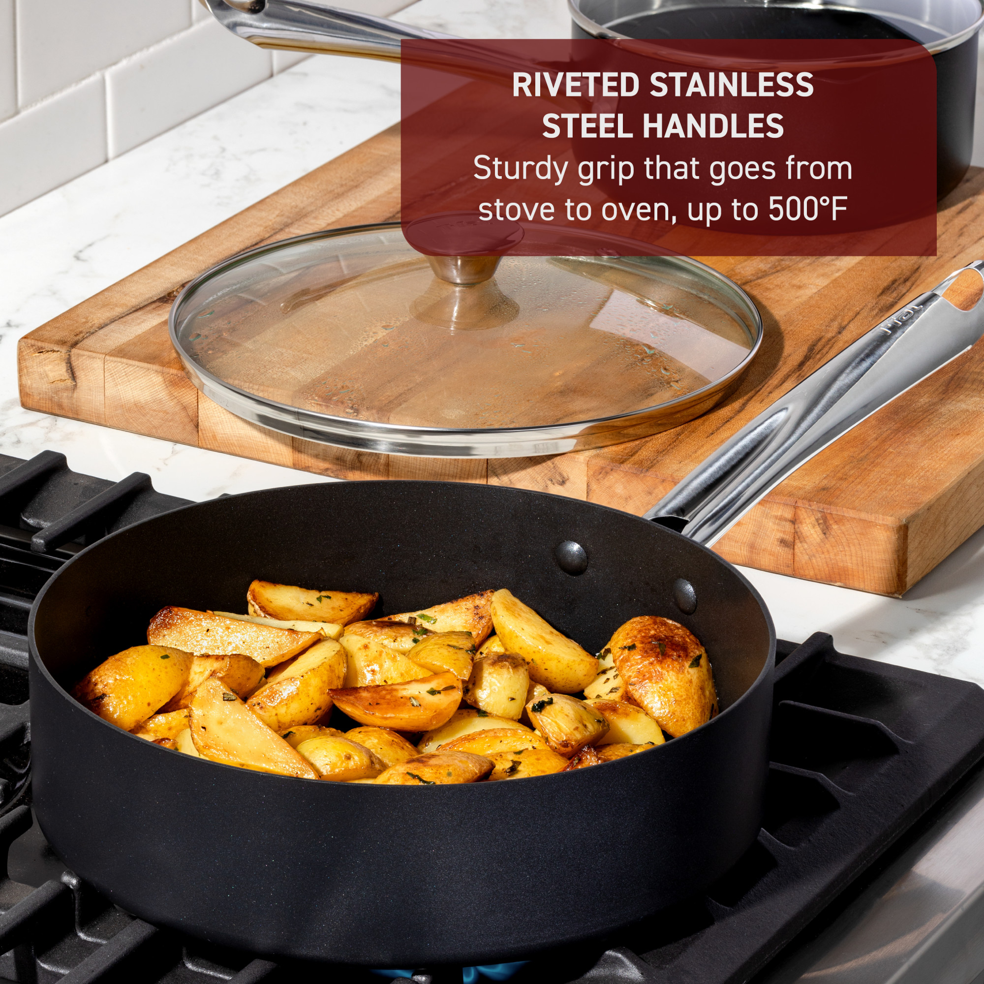 T-fal Cook & Strain 12.5-Inch Nonstick Frying Pan photo 5