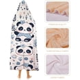 thumbnail image 4 of Hooded Blanket Cartoon Panda Wearable Blanket Cute Panda Blanket Soft Fleece Throw Blanket with Hood for Kids Adults, 4 of 6