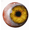 Yellow, variant on Creative lifelike eye figurine hyper realistic eyeball decor for tabletop home shelf display