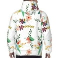 thumbnail image 7 of Haiem Pretty Floral With Leaves Patterned Men's Hoodie with Kangaroo Pocket - Ideal Pullover Sweatshirt for Daily Wear, Travel, and Home-Large, 7 of 7