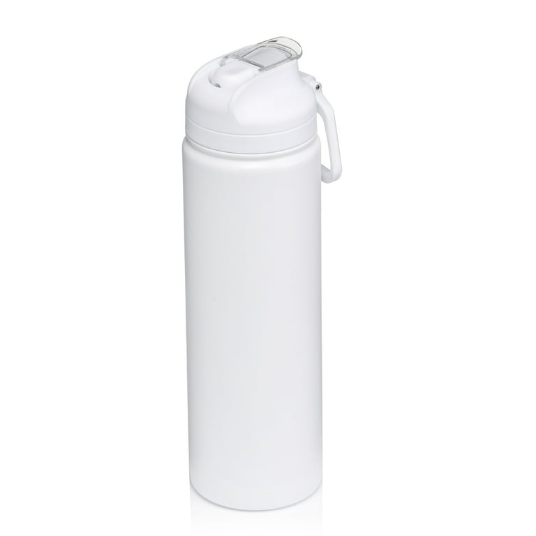 Thermoflask Double Stainless Steel Insulated Water Bottle, 24 oz, White