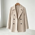 thumbnail image 5 of BXJX Girls Peacoats Size 10-12, Long Sleeve Casual Lapel Collar Double Reasted Kids Mid-length Outerwear, 5 of 9