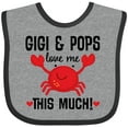 thumbnail image 3 of Inktastic Gigi and Pops Love Me Grandchild Boys or Girls Baby Bib, 3 of 4
