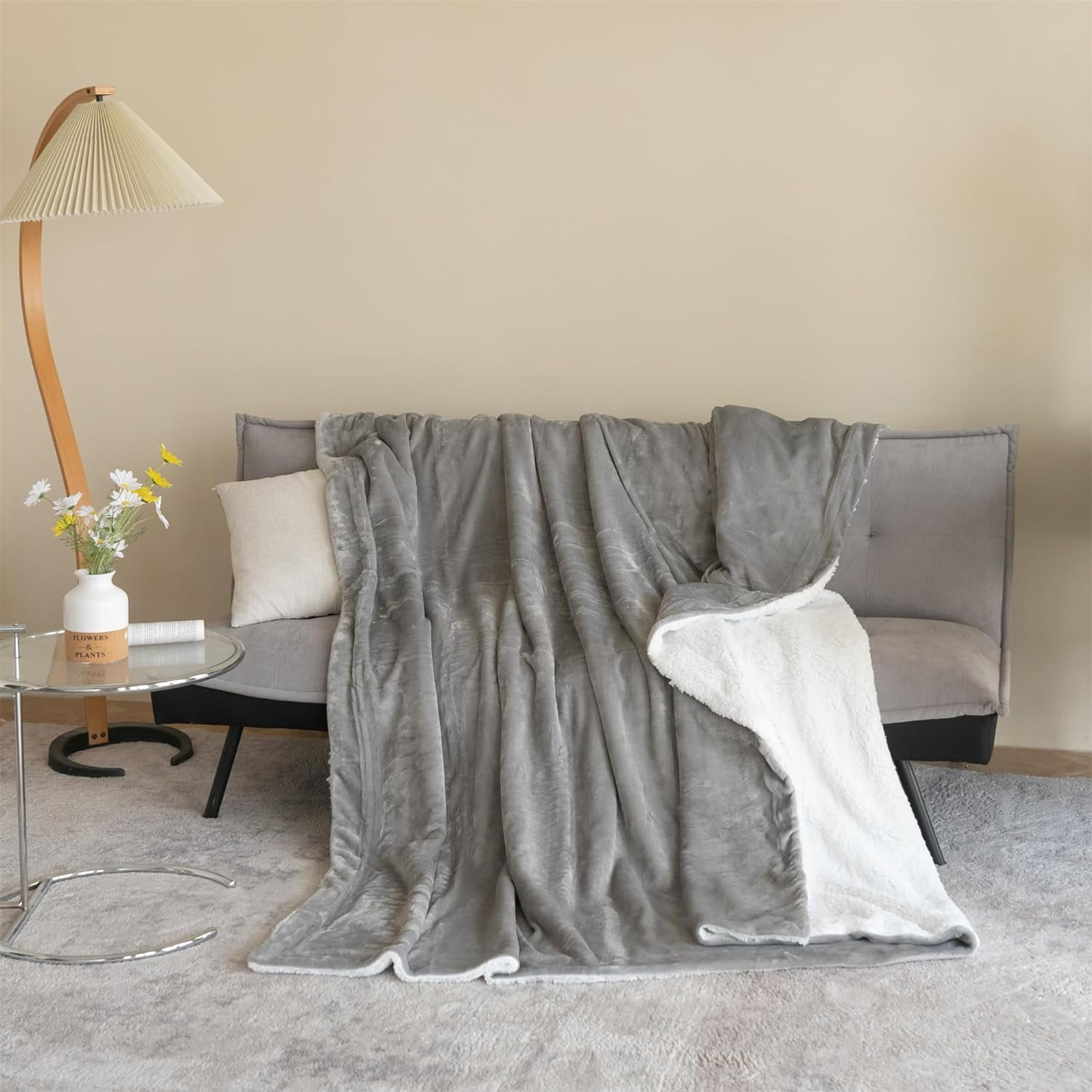 Grey throw 200 x 200 sale