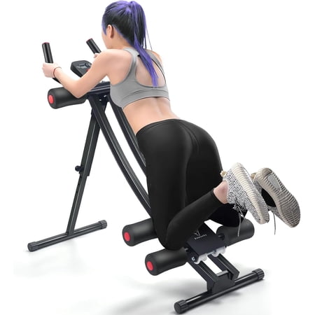 Abdominal Trainers, Adjustable AB Machine at Home or Gym for Core Strength Training, Ab Cruncher Foldable Fitness Gear for Men and Women Exercise & Workout