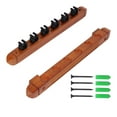 thumbnail image 2 of koolsoo Cue Holder Billiard Cue Wall Racks 6 Cue Clips Accessory with Screws for or Home Brown, 2 of 9