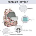thumbnail image 4 of Dogs with Flowers Backpack for School,Cute School Bag,Schoolbag with Adjustable Shoulder Straps & Padded Back,13.4"x11"x4.7", 4 of 6
