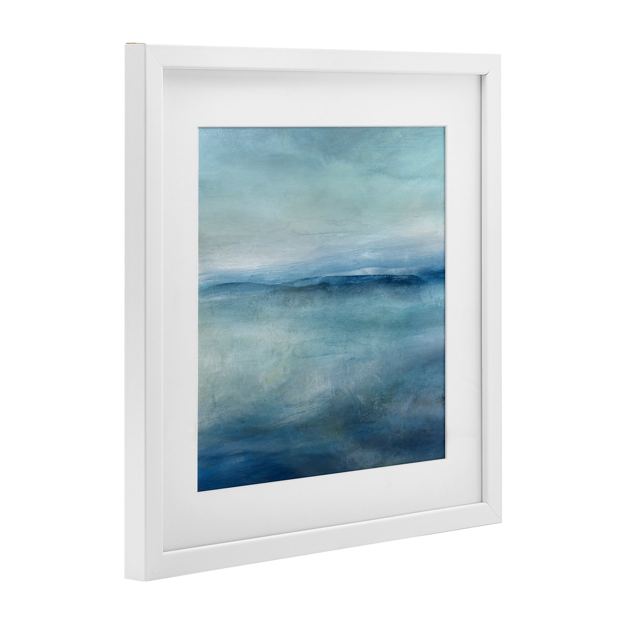 Stupell Industries Misty Blue Coastal Horizon White Framed Print Under Glass, design by Carol Robinson