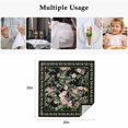 thumbnail image 5 of Black Spring Floral Cloth Napkins, Elegant Pastoral Flowers Birds Watercolor Washable and Reusable Dinner Napkins Set of 6, Table Napkin for Kitchen Party Birthday Wedding Hotel Housewarming 20"x20", 5 of 9