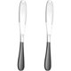 thumbnail image 1 of 2 Piece Butter Knife Set, 3 in 1 Stainless Steel Knife, Multi-Purpose Cheese Knife with Serrated Edge for Cutting Butter, Spreading, Vegetables (Black), 1 of 4