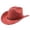 Brick Red, variant on Western Cowboy Hat With Curved Brim For And Outdoor Adventure Travel Riding Country Style Cow Hats