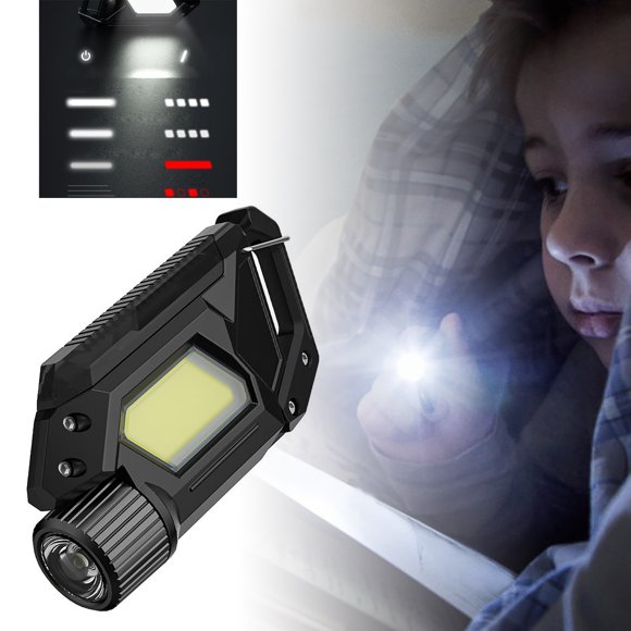 TIELUTT Compact Mini Flashlight for Camping Hiking and Home Use Keychain Portable Light for Light Gear Running Lights for Runners Clip on Rechargeable Torch Heads the Earthquake Bag Winter Camping Ge