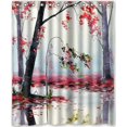 thumbnail image 1 of Cortina de ducha ABPHQTO Autumn River Trees Impermeable 150x180 cm, 1 of 2
