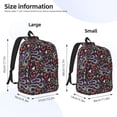 thumbnail image 2 of Rateoe Snakes And Snake Fruit Pattern Durable Canvas Backpack for Men & Women – Stylish & Lightweight – Adjustable Straps, Multiple Pockets – Fits 15-17 Inch LaptopsMedium, 2 of 5