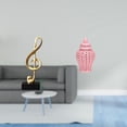 thumbnail image 2 of Escultura De Nota Musical De Resina Y Jarrón De Jengibre De Porcelana, Centro De Mesa Creativo Para Escritorio, Chimenea, Regalo De Inauguración De La Casa, Arreglo Floral, Adorno, 2 of 8