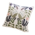 thumbnail image 1 of Funda de cojín con bordado floral elegante de pájaros, 45 x 45 cm, 1 of 2