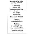 thumbnail image 2 of St. Teresa of Avila - Relic Laminated holy card - Blessed by Pope Francis, 2 of 4