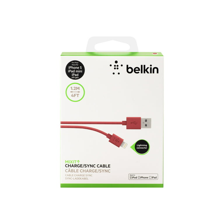 Belkin 4' Lightning Cable, Red 