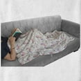 thumbnail image 5 of Rainbow Soft Flannel Fleece Throw Blanket, Dreamy Unicorn Pattern Repetitive Clouds Stars, Cozy Plush for Indoor and Outdoor Use, 60" x 80", Pale Salmon Multicolor, by Ambesonne, 5 of 5