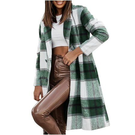 

Women Shacket Jacket Fall Clothes for Women 2022 Plaid Flannel Corduroy Long Shirt Oversize Cardigan Outfits