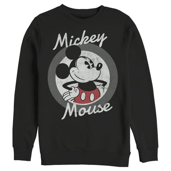 Men's Mickey & Friends Classic Circle  Sweatshirt Black 3X Large