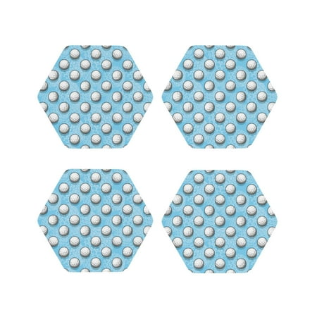 

Tideii Golf Balls 1 for Leather Coasters 4 Pieces Anti-fouling and Anti-scalding Decorative Coasters Suitable for Restaurants Kitchens Coffee Shops-Hexagon