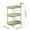 Green, variant on Large Rolling Side Table with Wheels Cream Mobile Kitchen Cart 2-Tier Storage End Table for Living Room 23.6x16.1x34.6in Heavy-Duty(White)