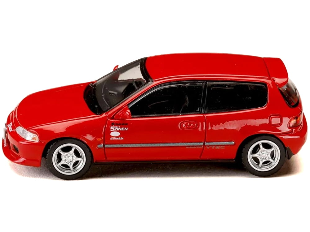 Honda Civic (EG6) RHD "Myogi Night Kids" Red "Initial D" (1995-2013) Manga 1/64 Diecast Model Car by Hobby Japan