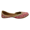 thumbnail image 3 of Women Flat Phulkari Punjabi Jutti Ethnic Mojari Indian Jooti Gift For Her US 9.5/ EURO 41, 3 of 5