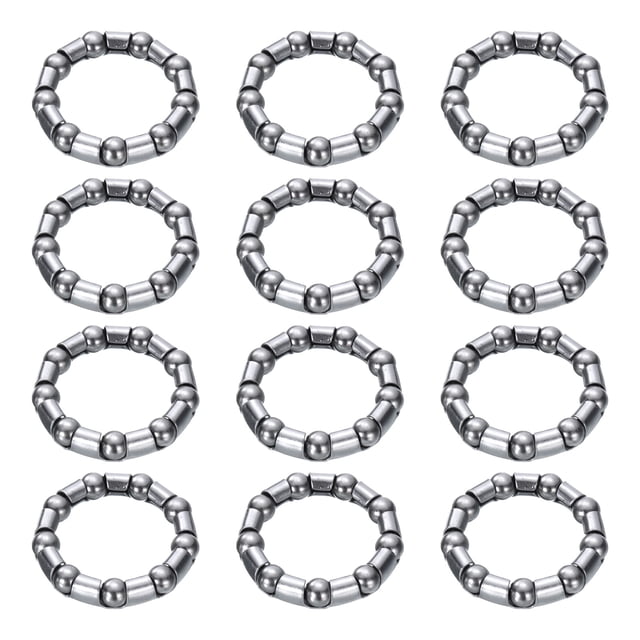 Uxcell Roulement à Billes pour Manivelle de Vélo 2/7 Pouces(8mm)x 9 Billes, 12 Pcs Roulements de Remplacement pour Boîtier de Pédalier de Vélo de Montagne