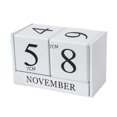 thumbnail image 1 of Baohd Retro Wooden Calendar Charming Addition To Any Shelf Wooden Long Term Calendar Desk Calendar white, 1 of 6