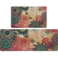 thumbnail image 3 of Boho Kitchen Mats for Floor, Anti Fatigue Mats for Kitchen Floor Mat Cushioned, Bohemian Vintage Floral Kitchen Rugs 2 Piece, Kitchen Rugs and Mats Non Skid Waterproof, 3 of 6