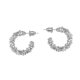 thumbnail image 1 of Pendientes irregulares en forma de C con aro liso Pendientes con pasador de plata Diseño de nicho Sentido avanzado Estilo frío, 1 of 6