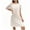 White, variant on Asxite Womens Pajamas Solid Round Neck Short Sleeve Loose Breathable Loungewear Midi Nightgown