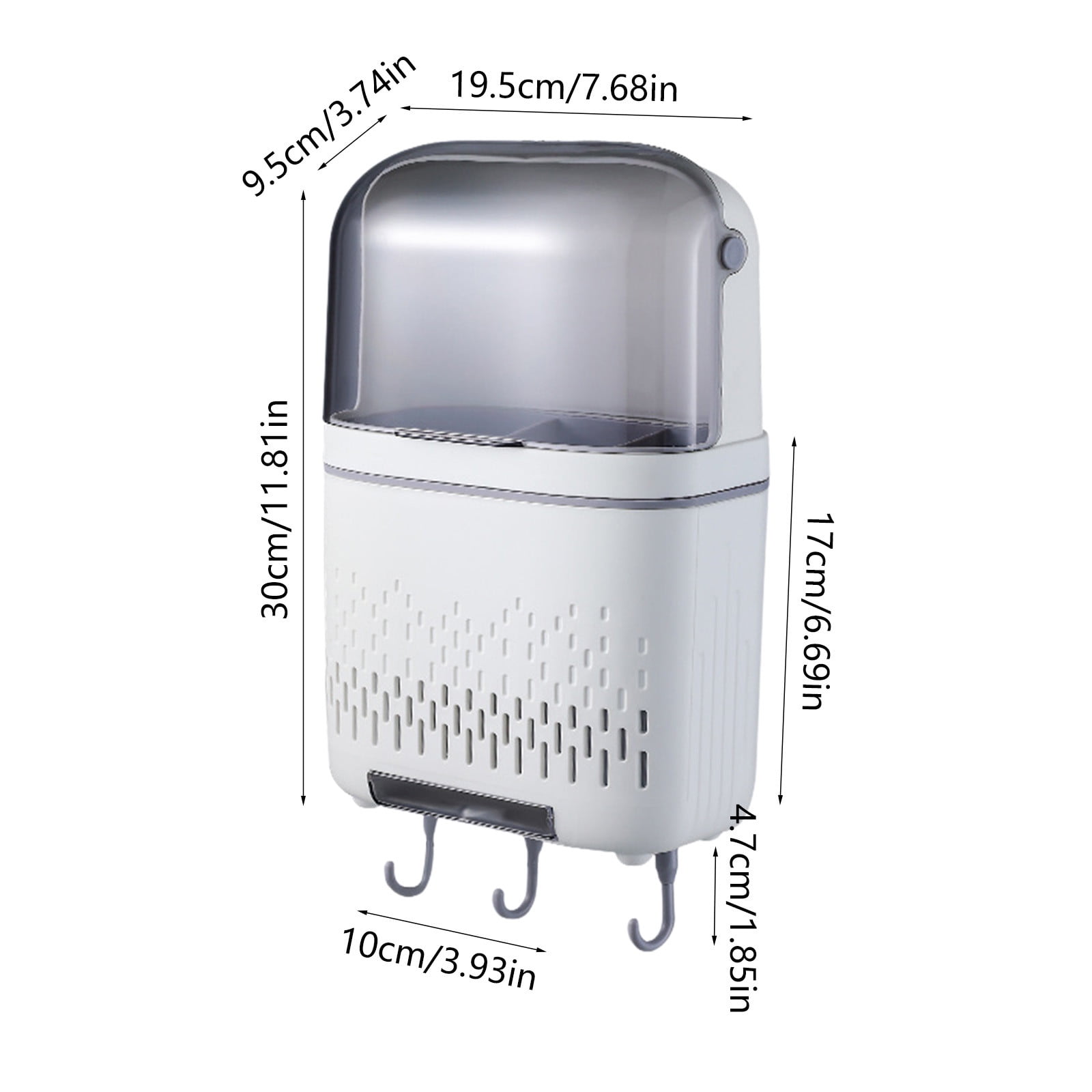 Dvumao Kitchen Organizers and Storage, Punch Free Wall Mounted Chopstick Cage with Lid Tableware Airing Storage Basket Kitchen Hanging Rack Suitable for Kitchen Restaurant Storage, Man Gifts