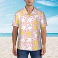 thumbnail image 4 of Balery Rabbit And Chick Print Men's Hawaiian Shirts Short Sleeve Beach Shirt Relaxed Fit Vacation Button Down Shirts-XX-Large, 4 of 9