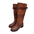 thumbnail image 2 of Fesfesfes Riding Boots For Women Winter Vintage Buckle Strap Cowboy Boots for Women Slip On Retro Ladies Footwear Shoes US:6(37), 2 of 6