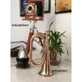 thumbnail image 2 of Solid Copper & Brass Bugle| US Military Cavalry Horn | Musical Instrument Classic Style |Boy Scout Bugle | Army Military Attack Command Signal Horn, 2 of 6