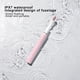 thumbnail image 5 of Cepillo de dientes eléctrico portátil - Cepillo de dientes Sonic para adultos con 4 cabezas de cepillo, recargable USB, impermeable IPX7, blanco/rosa/azul, 5 of 7