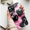 thumbnail image 5 of Gothic Heart Glitter iPhone Case, Liquid Pink Spills & Shimmering Black Background, Trendy Teens Goths Valentine’s Day Gift, Compatible with iPhone 11/12/13/14/15/16 (Pro Max/Plus), 5 of 9
