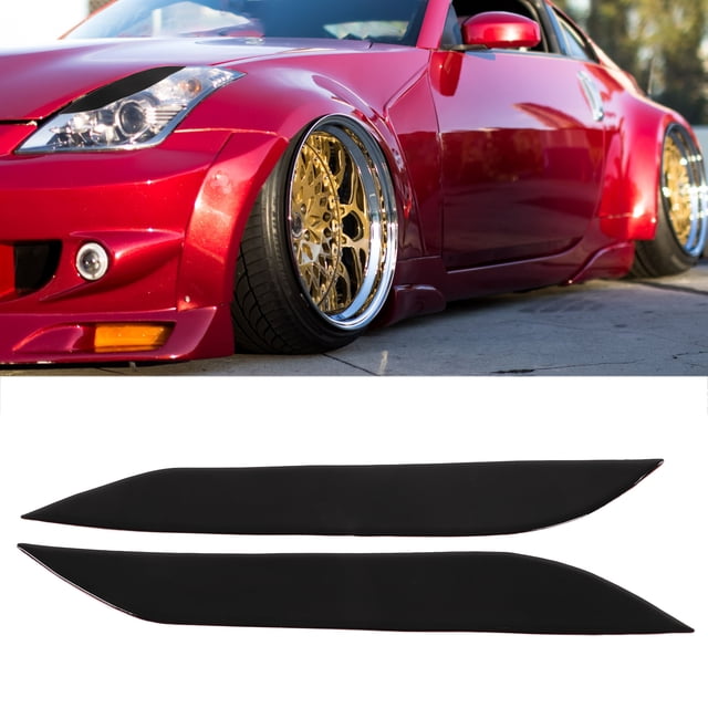 2 uds faro ceja párpados decoración de embellecedor coche ceja clara reemplazo para 350Z Z33 2003-2009
