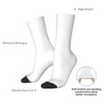 thumbnail image 4 of Disketp White Unisex Crew Socks Lightweight Breathable Ventilation Ankle Socks, Mid-calf socks for Daily, 4 of 6
