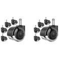 thumbnail image 1 of 10x Office Chair Wheels,2 Inch Replacement Soft Mute Desk Caster Wheels for Work & Gaming Chair, 1 of 8
