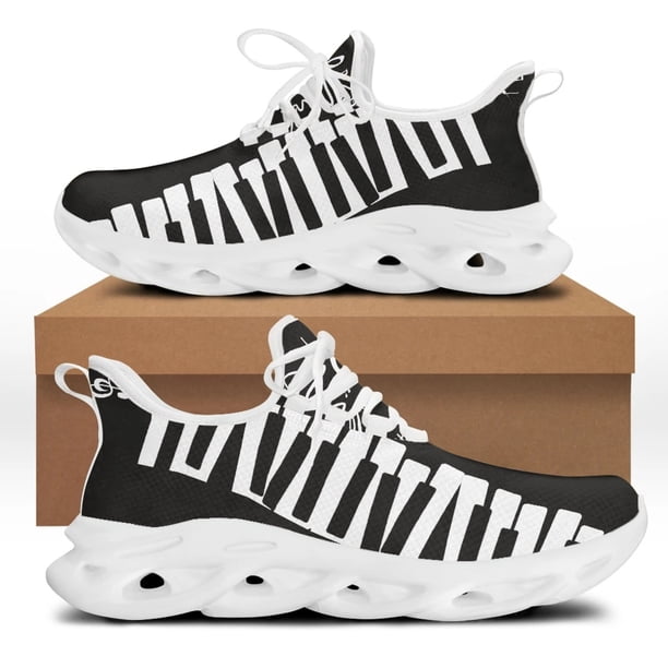 Zapatillas deportivas informales con diseño de piano Yikeluo para mujer y hombre, de malla ligera, para primavera y verano, de malla ligera, para hombre y mujer