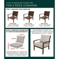 thumbnail image 6 of Textured Solid Birch Tan Deep Seating Cushion Set, 6 of 8