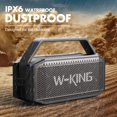 thumbnail image 3 of Altavoz Bluetooth W-KING D9-1 de 60 W RMS con subwoofer IPX6 resistente al agua, 3 of 9