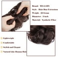 thumbnail image 3 of MY-LADY Synthetic Updo Messy Bun Hairpiece Wavy Curly Chignon Ponytail Thick Thin Hair Extensions Hair Wig(Black Brown Blonde Highlight), 3 of 8