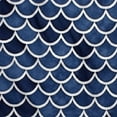 thumbnail image 6 of HAOXIT Round Tablecloth, Shell Pattern with Half Lines Like Ocean Waves Nautical Modern Illustration, Dining Room Kitchen Round Table Cover, 6 of 8