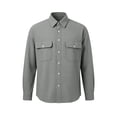 thumbnail image 4 of Top Abrigo Hombres Color Sólido Manga Larga Botón Cuello Moda Casual Verano Al Aire Libre Diario, 4 of 7